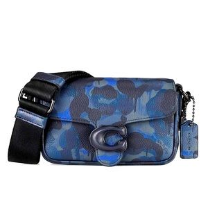 COACH Logo Snap Soft Tabby 18 Camo Leather Crossbody Shoulder Handbag Bag NWT